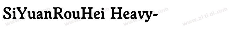 SiYuanRouHei Heavy字体转换 SiYuanRouHei Heavy字体转换